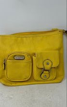 Load image into Gallery viewer, Rosetti Womens Yellow Faux Leather Adjustable Strap Zip Top Crossbody Bag