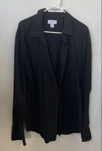 Load image into Gallery viewer, Calvin Klein Mens Black Long Sleeve Collared Button-Up Shirt Size XXL