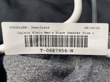 Load image into Gallery viewer, Calvin Klein Mens Black Long Sleeve Mock Neck 1/4 Zip Pullover Sweater Size L