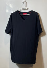 Load image into Gallery viewer, Hugo Boss Mens Black Short Sleeve V-Neck Collarless Pullover T-Shirt Size XXL