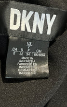 Load image into Gallery viewer, DKNY Womens Black Sequin Short Cold Shoulder Sleeve Round Neck Sheath Dress Sz 2