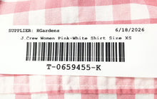 Load image into Gallery viewer, J.Crew Womens Pink White Gingham Long Sleeve Collared Button-Up Shirt Size XS
