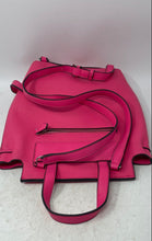 Load image into Gallery viewer, Guess Womens Pink Leather Adjustable Strap Zip Pocket Flap Backpack Bag