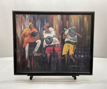 Load image into Gallery viewer, African American Band Playing Music Drums Guitar Framed Wall Decor Art Print