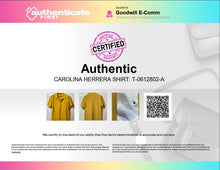 Load image into Gallery viewer, Authentic Carolina Herrera Mens Yellow Short Sleeve Golf Polo Shirt Size L