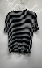 Load image into Gallery viewer, Lauren Ralph Lauren Womens Black Cotton Short Sleeve Striped T-Shirt Size Large