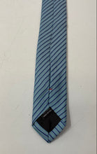 Load image into Gallery viewer, Oscar De La Renta Mens Blue Striped Printed Adjustable Pointed Tie