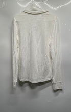 Load image into Gallery viewer, Gap Womens White Space Dye Long Sleeve Collared Regular Fit Button-Up Shirt Sz M