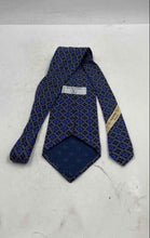 Load image into Gallery viewer, Valentino Cravatte Mens Blue Geometric Print Silk Adjustable Long Designer Tie