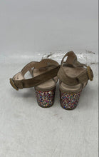 Load image into Gallery viewer, Daniele Ancarani Womens Beige Glitter Block Heel Slingback Sandal Size EUR 35