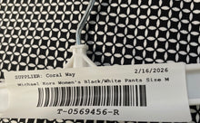 Load image into Gallery viewer, Michael Kors Womens Black White Geometric Print Pull-On Ankle Pants Size M