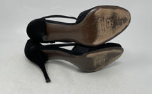 Load image into Gallery viewer, Stuart Weitzman Womens Black Peep Toe Buckle Stiletto Ankle Strap Heels Size 9M