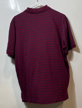 Load image into Gallery viewer, Polo Ralph Lauren Mens Burgundy Striped Pima Soft Touch Polo Shirt Size Large