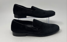 Load image into Gallery viewer, Vittorio Russo Mens Pierre Black Velvet Almond Toe Slip-On Loafer Shoes Size 8 M