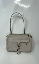 Load image into Gallery viewer, Rebecca Minkoff Womens Beige Leather Mini MAC Chain Strap Zipper Crossbody Bag