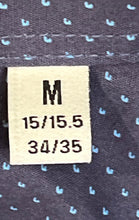 Load image into Gallery viewer, Lucky Brand Mens Blue Printed Stretch Long Sleeve Slim Fit Dress Shirt Size M