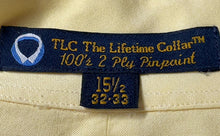 Load image into Gallery viewer, Tommy Hilfiger Mens Yellow Button-Down Long Sleeve Pockets Dress Shirt Sz 15.5