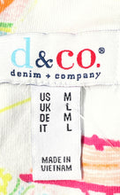 Load image into Gallery viewer, Denim & Co. Womens Multicolor Printed Split Neck Tunic Blouse Top Size Medium