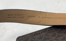 Load image into Gallery viewer, Michael Kors Womens 554131 Brown Logo Print Chain Strap Fanny Pack Bag Size M