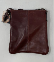 Load image into Gallery viewer, Los Robles Womens Brown Pebble Leather Charm Crossbody Bag With Tags