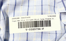 Load image into Gallery viewer, Chaps Mens Blue Plaid Long Sleeve Wrinkle Free Dress Shirt Size 17 - 17 1/2