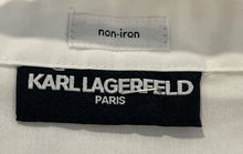 Load image into Gallery viewer, Karl Lagerfeld Womens White Non-Iron Spread Collar Button-Up Shirt No Size