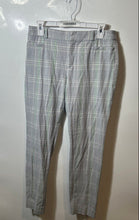 Load image into Gallery viewer, Banana Republic Womens Light Gray Green Plaid Trousers Pants Size 4L
