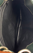 Load image into Gallery viewer, Club Royal Hunter Womens Dark Green And Brown Trim Leather Shoulder Bag Purse