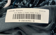 Load image into Gallery viewer, Zara Womens Green Short Flutter Sleeve Gathered Waist A-Line Dress Size S