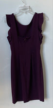 Load image into Gallery viewer, Calvin Klein Womens Purple Short Sleeve Scoop Neck Back Zip Sheath Dress Size 6