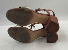 Load image into Gallery viewer, Authentic Tory Burch Womens Laurel Brown Gold-Tone Ankle Strap Sandals 7M Worn