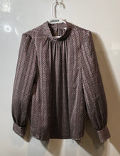 Load image into Gallery viewer, H&M Womens Multicolor Geometric Print Long Sleeve Pullover Blouse Top Size L