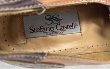 Load image into Gallery viewer, Stefano Castelli Mens Brown Leather Square Toe Slip-On Loafer Shoes Size EUR 42