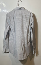 Load image into Gallery viewer, H&M Mens White Black Long Sleeve Collared Slim Fit Button-Up Shirt Size Medium