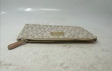 Load image into Gallery viewer, Michael Kors Womens Tan And Brown Signature Print Zipper Wristlet Wallet