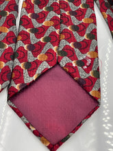 Load image into Gallery viewer, Christian Dior Mens Red Printed Keeper Loop Adjustable Formal Pointed Tie