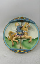Load image into Gallery viewer, Bradford Exchange Porcelain Carousel Boy All Aboard Musical Collector Plate