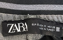 Load image into Gallery viewer, Zara Womens Gray Pockets Flat Front Straight Leg Dress Pants Size S