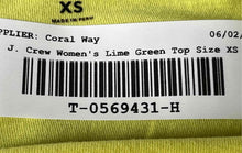 Load image into Gallery viewer, J.Crew Womens Lime Green Short Sleeve Round Neck Pullover T-Shirt Size XS