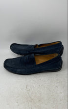 Load image into Gallery viewer, Saks Fifth Avenue Mens Blue Suede Slip-On Penny Loafer Shoes Size 11.5