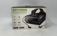 Load image into Gallery viewer, Art+Vision Black Virtual Reality Smartphone Headset With HD Earbuds Not Tested