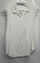 Load image into Gallery viewer, Loft Womens White Short Flutter Sleeve Round Neck Regular Fit Blouse Top Size MP