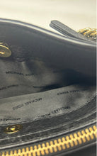 Load image into Gallery viewer, Michael Kors Womens Mitchell Black Gold Pebble Leather Chain Strap Crossbody Bag