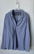 Load image into Gallery viewer, Calvin Klein Mens Gray Plaid Extreme Slim Fit Dress Shirt Size 17-17.5 XL