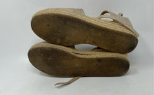 Load image into Gallery viewer, Andiamo Womens Apoppy Beige Glitter Buckle Wedge Espadrille Sandals Size 8.5M