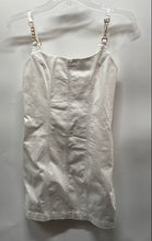 Load image into Gallery viewer, Guess Womens White Denim Sleeveless Chain Strap Back Zip Mini Dress Size XS