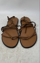 Load image into Gallery viewer, Zara Womens Brown Leather Open Toe Ankle Tie Gladiator Sandals Size 42