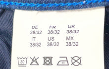 Load image into Gallery viewer, Hugo Boss Mens Blue Dark Wash Pockets Denim Straight Leg Jeans Size 38X32