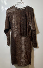 Load image into Gallery viewer, H&M Womens Brown Beige Animal Print Pullover Long Sleeve Blouson Dress M W/Tag