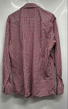Load image into Gallery viewer, Hugo Boss Mens Dark Red White Sharp Fit Long Sleeve Dress Shirt Size 16.5